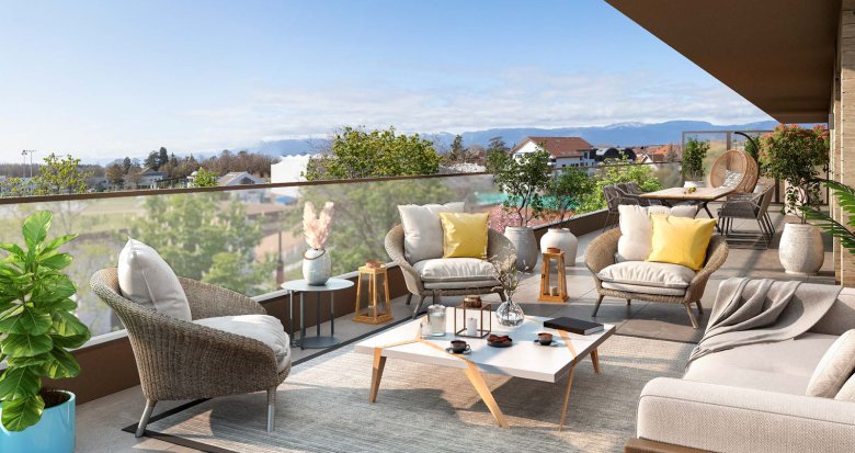Achat / Vente programme immobilier neuf Douvaine proche centre à 40 min en voiture de Genève (74140) - Réf. 12873
